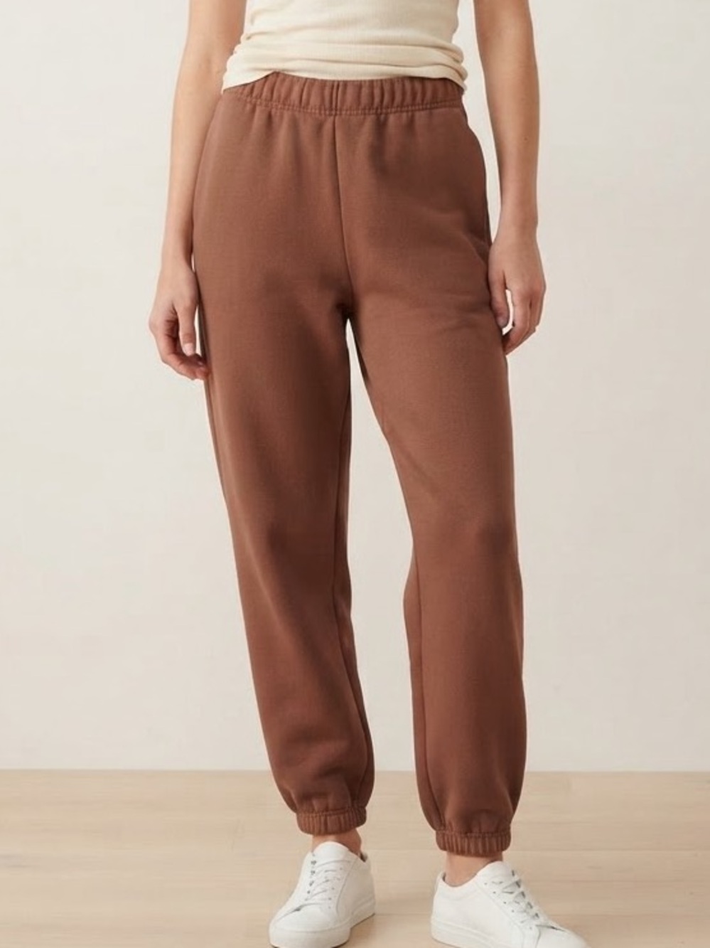 Aritzia TNA Sz 2XS Sweatfleece Cozy Fleece Mega Fit Rust Jogger Pants